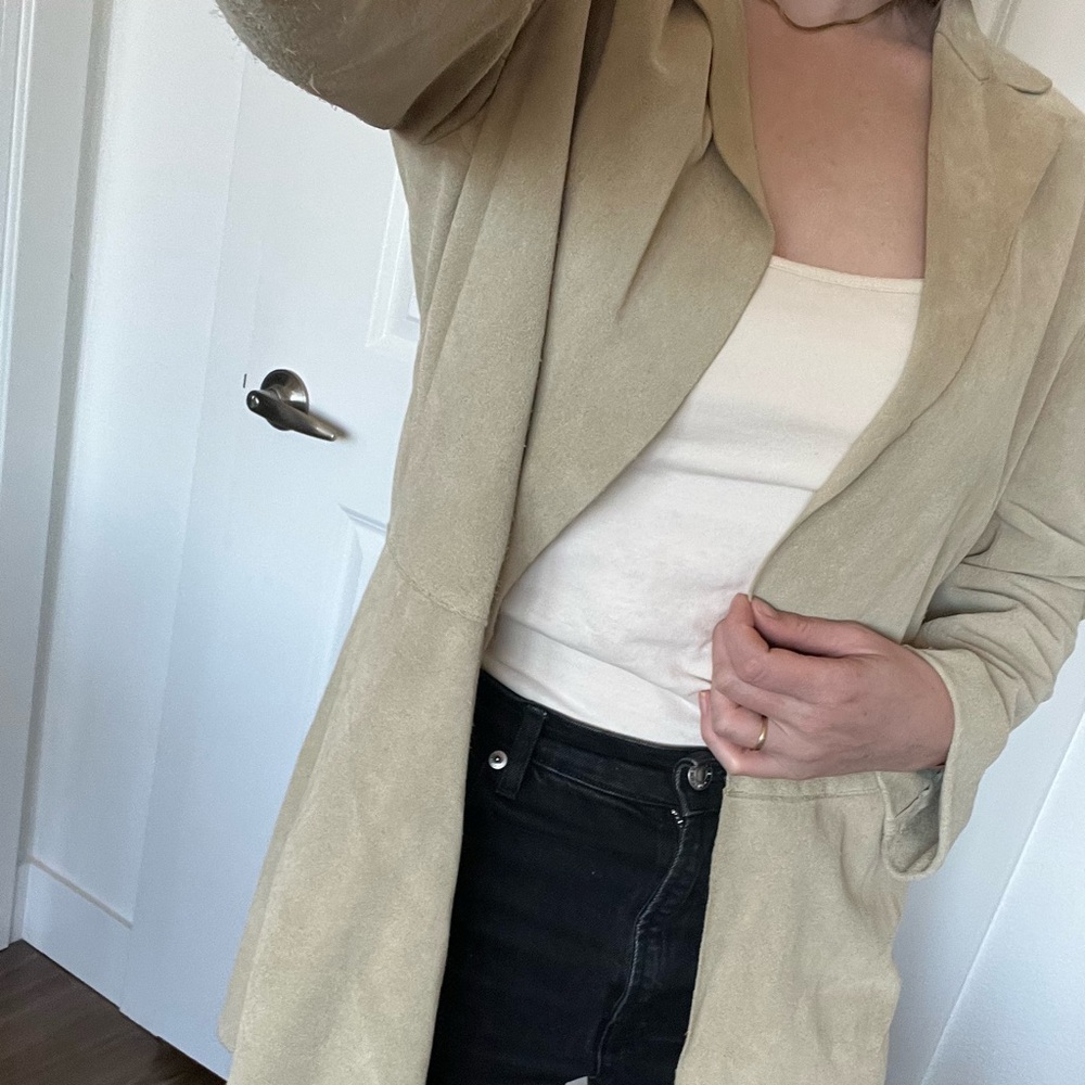Tan Suede Shacket - Picture 6 of 6